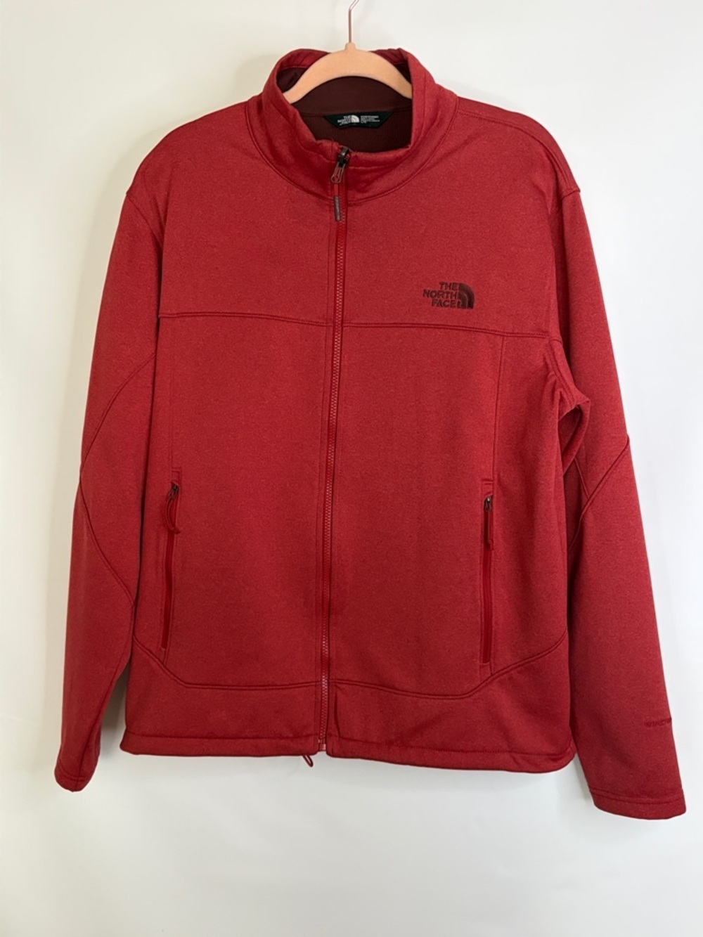 The North Face Men's Deep Red Full-Zip Fleece Jacket